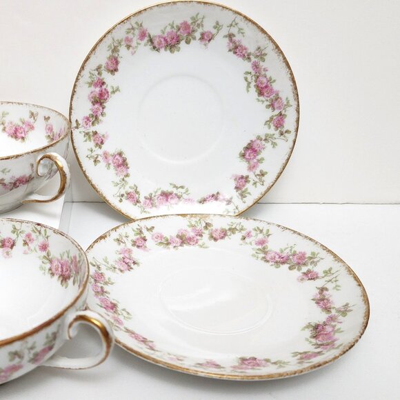 CH Field Haviland Limoges GDA France Schleiger 195G Saucer 2 Piece Dish Set - Picture 4 of 6